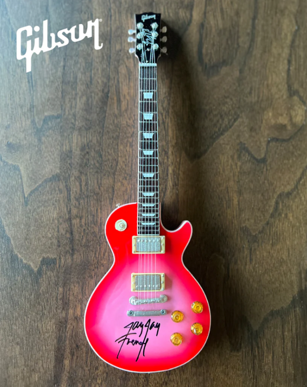 AXE HEAVEN AUTOGRAPHED by Jay Jay French Twisted Sister MINIATURE Mini Guitar