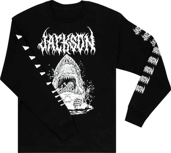 Jackson Guitars Sharkrot Long Sleeve Tee, T-Shirt, Black, S, Small