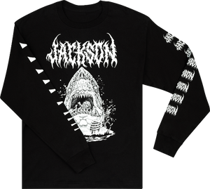 Jackson Guitars Sharkrot Long Sleeve Tee, T-Shirt, Black, M, Medium
