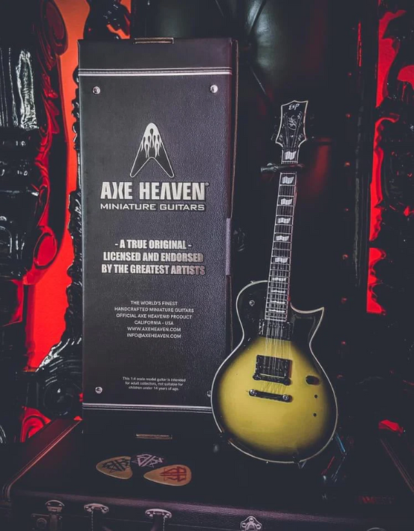 AXE HEAVEN Bobby Keller Black Natural Burst ESP Eclipse Miniature Guitar Gift