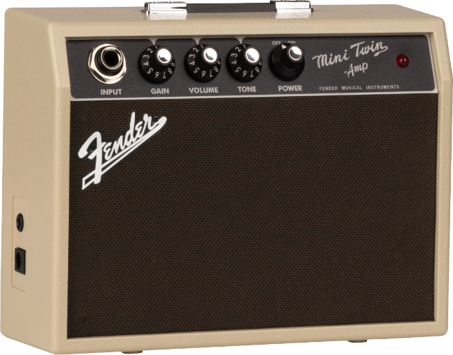 Fender Mini '65 Twin Electric Guitar Amplifier Miniature Portable Amp, Blonde
