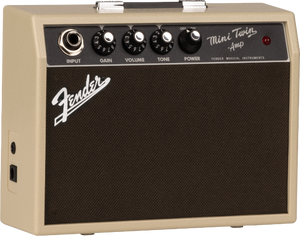 Fender Mini '65 Twin Electric Guitar Amplifier Miniature Portable Amp, Blonde