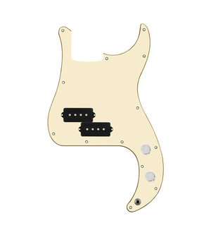 920D Custom  Precision Bass Loaded Pickguard, Drive (Hot), Aged White Pickguard, and PB Wiring Harness