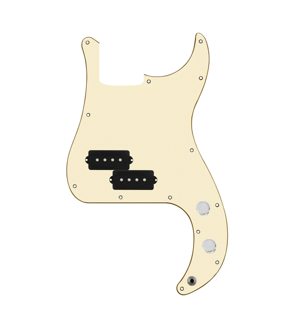 920D Custom  Precision Bass Loaded Pickguard, Drive (Hot), Aged White Pickguard, and PB Wiring Harness