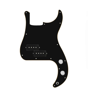 920D Custom Precision Bass Loaded Pickguard With Drive (Hot) Pickups, Black Pickguard, and PB Wiring Harness