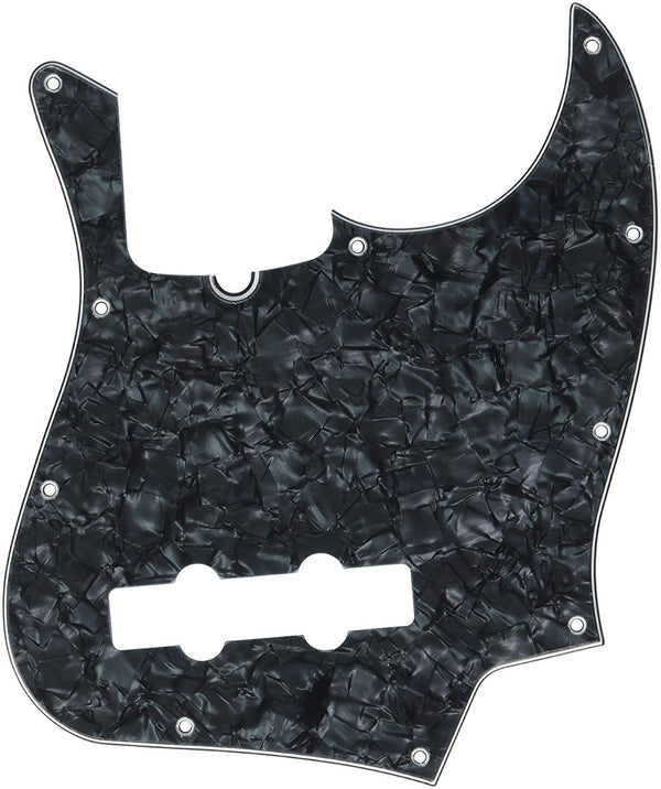 Genuine Fender Standard Jazz/J-Bass Pickguard, 10-Hole, 4-Ply - BLACK PEARL
