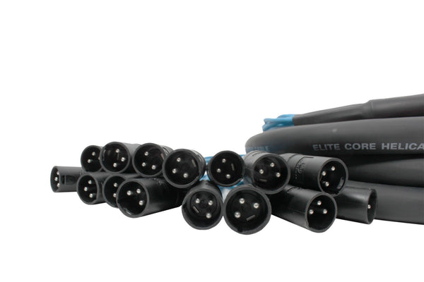 Elite Core 16 Channel 10' ft Fan-to-Fan Audio Cable XLR Stage Snake - PEX1610