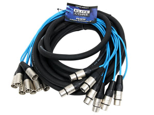 Elite Core 8 Channel 30' ft Fan-to-Fan Audio Cable XLR Stage Snake - PEX830
