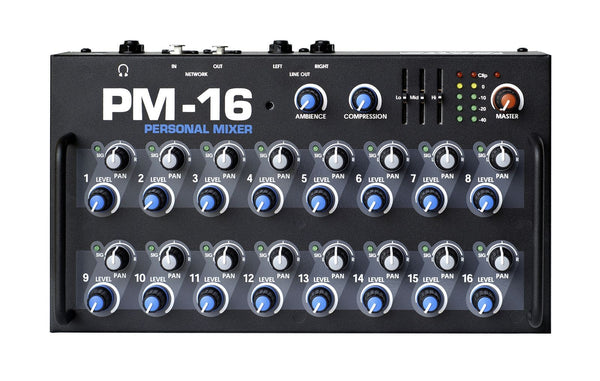 Elite Core PM16 16-Channel Pro Personal Monitor Mixer with Neutrik Ethercon
