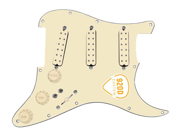 920D Fiesta Polyphonics CREAM Loaded Pickguard 7-Way/2-Toggle for Fender Strat