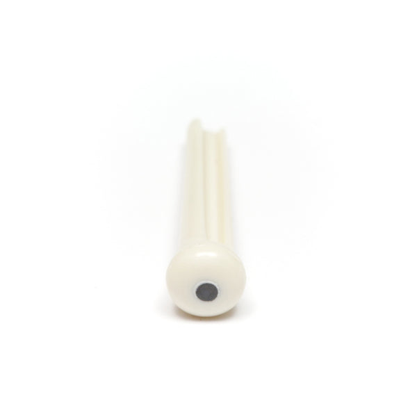 Graph Tech TUSQ Martin Style WHITE Acoustic Guitar Bridge Pins, BLACK DOT