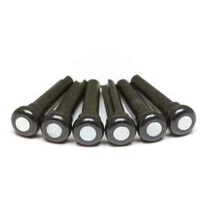 Graph Tech TUSQ Presentation Style Black Acoustic Guitar Bridge Pins Pearl Inlay