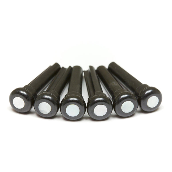 Graph Tech TUSQ Presentation Style Black Acoustic Guitar Bridge Pins Pearl Inlay