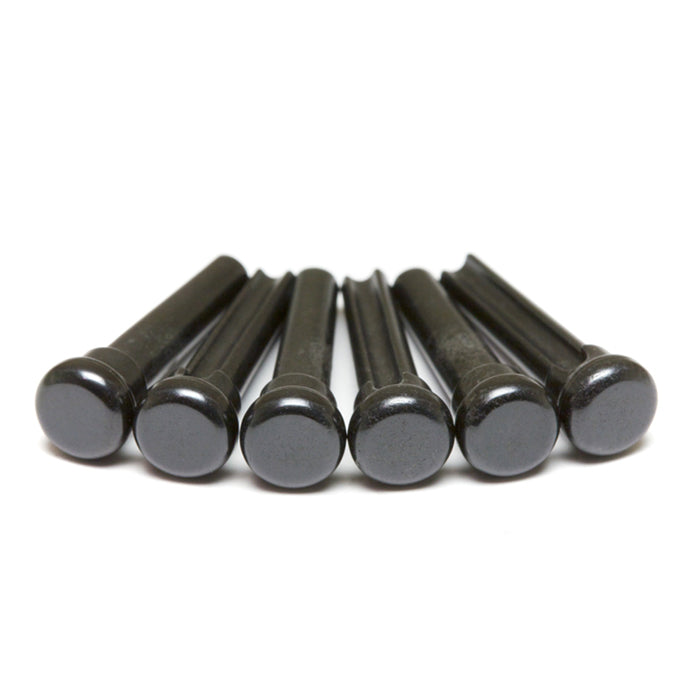 Graph Tech TUSQ Presentation Style Black Acoustic Guitar Bridge Pins, No Inlay
