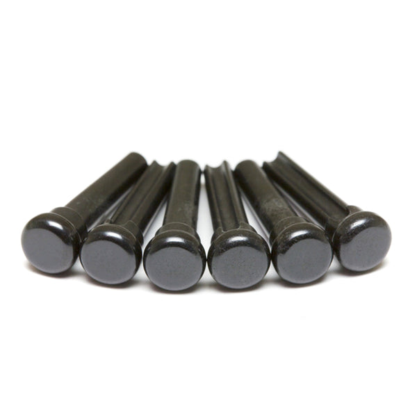 Graph Tech TUSQ Presentation Style Black Acoustic Guitar Bridge Pins, No Inlay