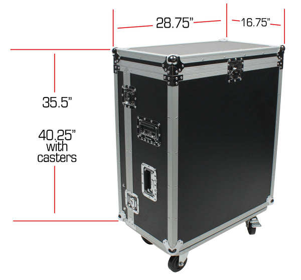 OSP ATA Flight Road Tour Case w/ Casters and Doghouse for Presonus 24.4.2 Mixer