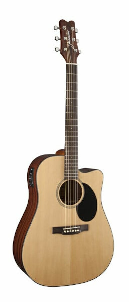 Jasmine JD93CE-NAT Dreadnought Acoustic-Electric Guitar with CASE