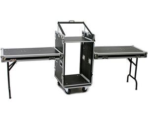 OSP PRO19 16-Space ATA Mixer Rack Road Tour Case with Standing Table Lids