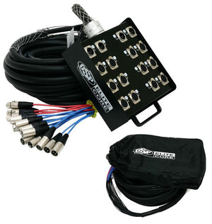 Elite Core PS12450 12 x 4 Channel 50' ft Pro Audio Cable XLR Mic Stage Snake