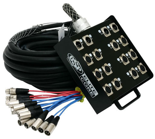 Elite Core PS12425 12 x 4 Channel 25' ft Pro Audio Cable XLR Mic Stage Snake
