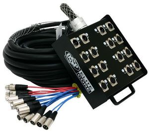 Elite Core PS12450 12 x 4 Channel 50' ft Pro Audio Cable XLR Mic Stage Snake