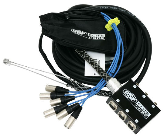 Elite Core 6 Channel 30' ft Pro Audio Stage Cable XLR Mic Sub Snake - PS6030
