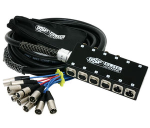 Elite Core 8 x 4 Channel 25' ft Pro Audio Cable XLR Mic Stage Snake - PS8425