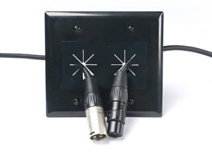 Elite Core Q-2-Flex Double Gang Recessed Cable Wall Plate with Flexible Openings