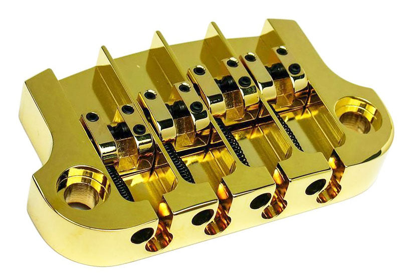 Hipshot SuperTone 3-Point Replacement Bridge for 4-String Gibson Bass - GOLD