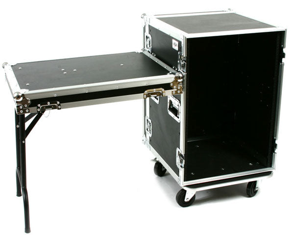 OSP 16-Space ATA 16U Deep Amp Rack Flight Road Tour Case w/ Table - RC16U-20SL