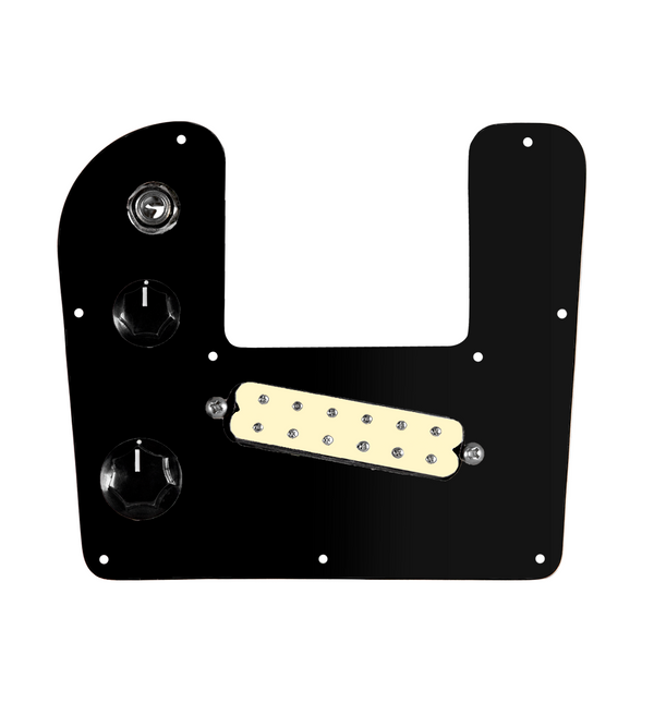 920D Custom Rogue Lap Steel Loaded Pickguard With An Aged White Polyphonics Pickup and Black Pickguard