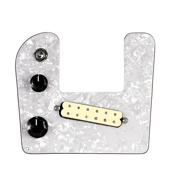 920D Custom Rogue Lap Steel Loaded Pickguard With An Aged White Polyphonics Pickup and White Pearl Pickguard