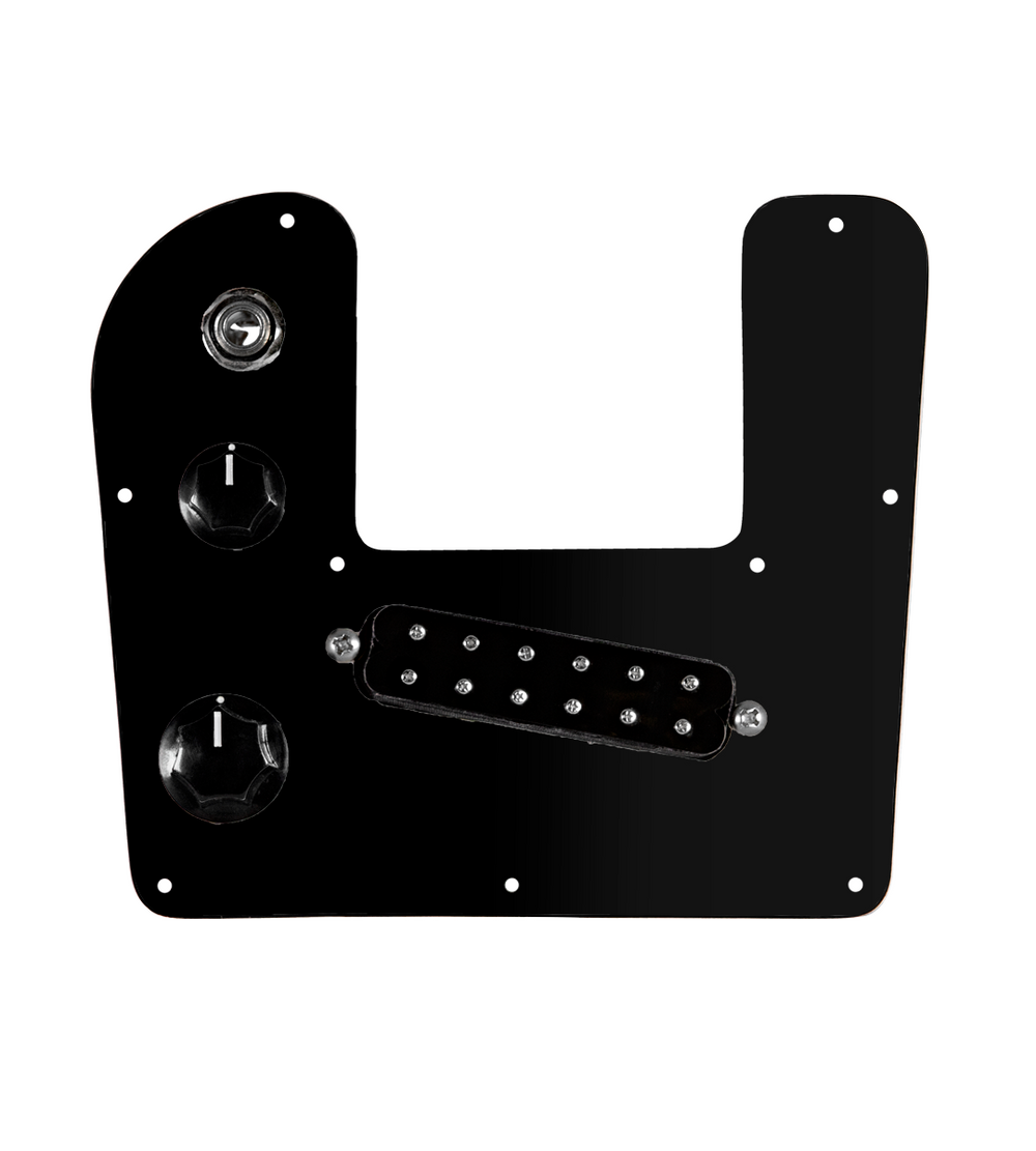 920D Custom Rogue Lap Steel Loaded Pickguard With A Black Polyphonics Pickup and Black Pickguard