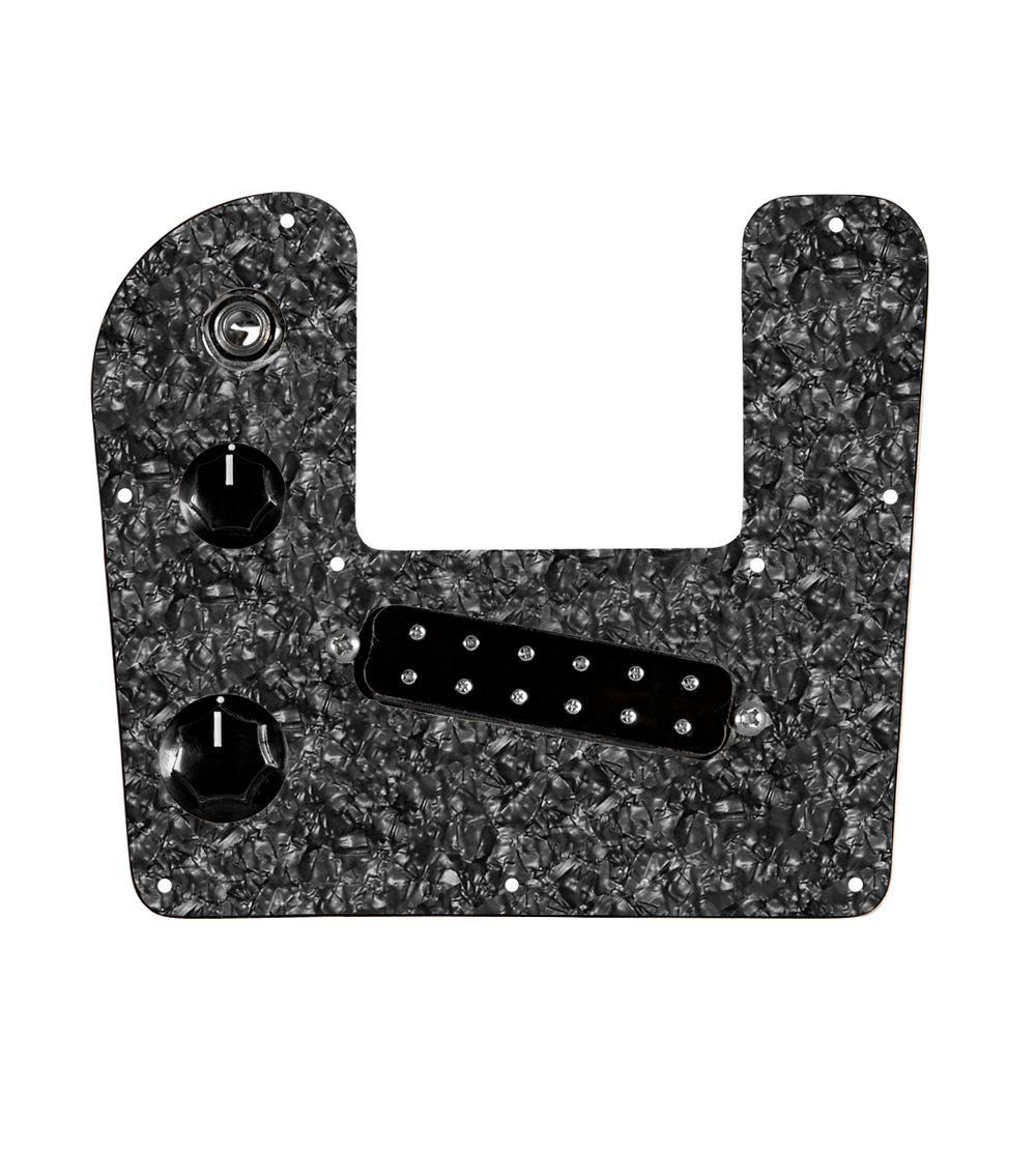 920D Custom Rogue Lap Steel Loaded Pickguard With A Black Polyphonics Pickup and Black Pearl Pickguard
