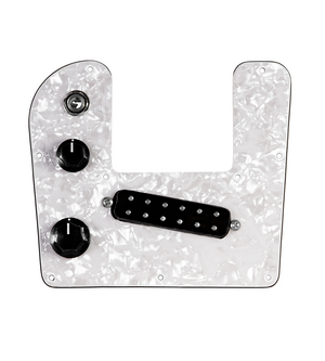 920D Custom Rogue Lap Steel Loaded Pickguard With A Black Polyphonics Pickup and White Pearl Pickguard