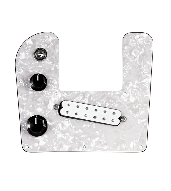 920D Custom Rogue Lap Steel Loaded Pickguard With A White Polyphonics Pickup and White Pearl Pickguard