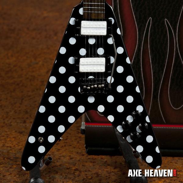 AXE HEAVEN Randy's "Harpoon" Polka Dot Signature Miniature Guitar Display Gift