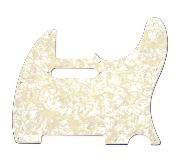 Genuine Fender 4-ply AGED WHITE PEARLOID Standard Tele/Telecaster Pickguard
