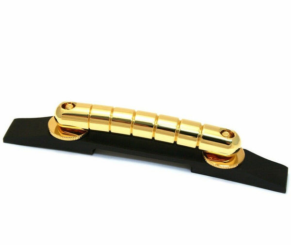 Genuine Gretsch Gold/Ebony Rocking Bar Floating Guitar Bridge Assembly