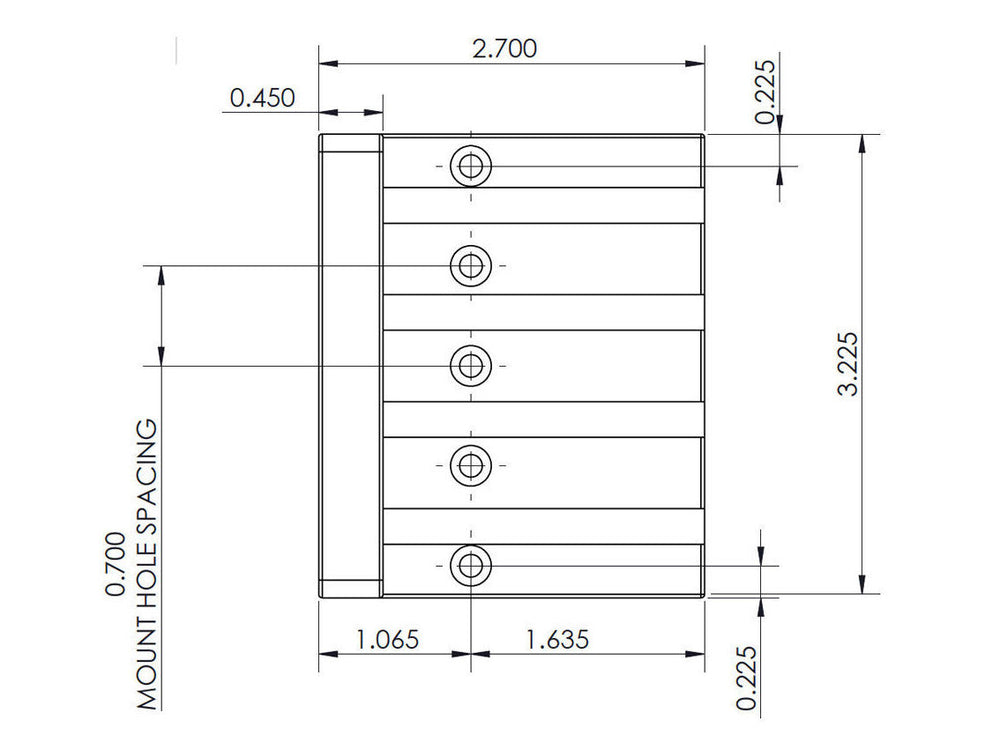 Hipshot 5K400G KickAss Bass Bridge 4-String 5-Hole Retrofits Badass Bass - GOLD