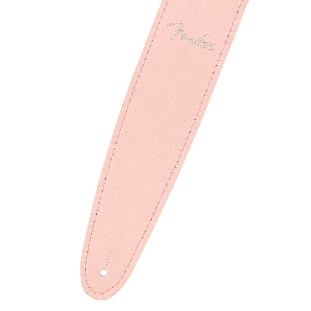 Genuine Fender Vegan Leather Guitar Strap, Shell Pink, 2.5" Wide