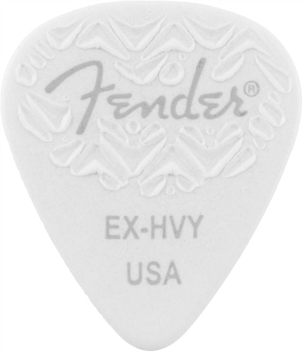 Genuine Fender Wavelength 351 Guitar Picks (6 Pack) EXTRA HEAVY - WHITE