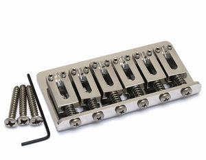 Hipshot 41200VSS Vintage Spacing 6-String Hardtail Bridge, Stainless Steel Chrome