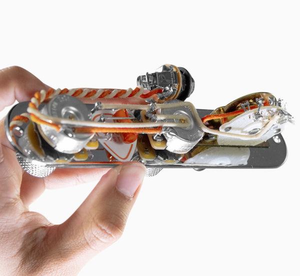 920D Custom Loaded Pre-Wired 4-Way Oak Grigsby Control Plate for T-Style Guitar