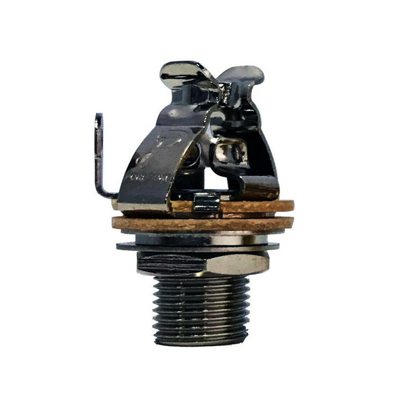 Genuine PURE TONE 1/4" Multi-Contact Mono BLACK NICKEL Guitar Output Jack