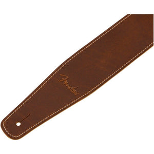 Genuine Fender 2.5" Broken-In Leather Guitar Strap - TAN - 099-0641-021