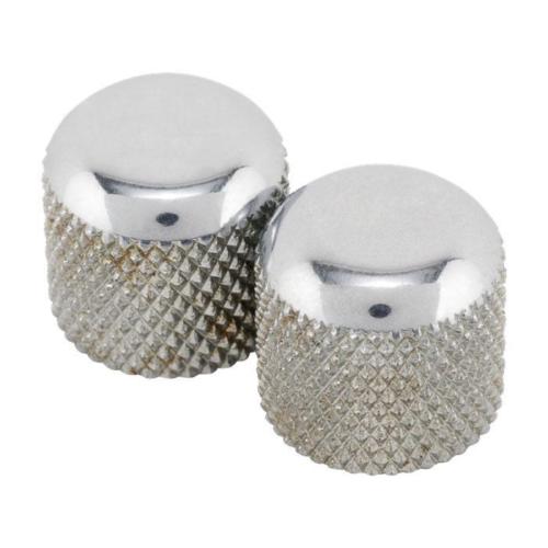 Genuine Fender Road Worn/Relic Aged Telecaster/Tele Chrome Metal Dome Knobs (2)