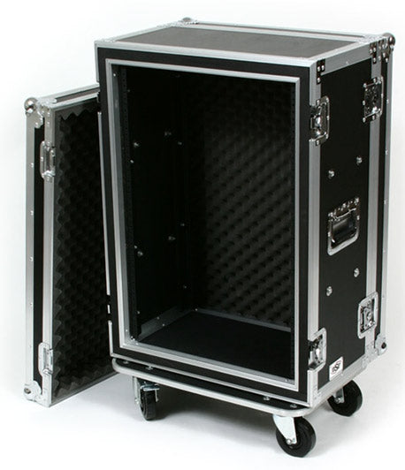 OSP 16-Space ATA Shock Mount Shallow Effects Flight Road Rack Case - SC16U-12