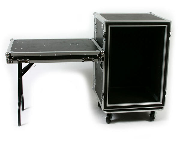 OSP 16-Space ATA Shock Mount Deep Amp Flight Rack Case w/ Table - SC16U-20SL