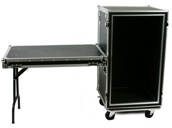 OSP 20-Space ATA Shock Mount Deep Amp Flight Rack Case w/ Table - SC20U-20SL